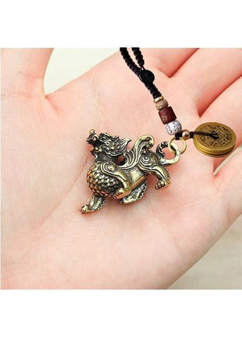 Ретро креативний з латуні брелок з драконом та імператорськими монетами для ключів та автоключів No Brand (305866292)