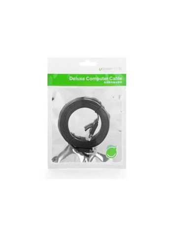 Патчкорд NV102 сетевой кабель 1000 Mбит\с Ethernet RJ45 Cat 6 плоский 3М Black (50175) Ugreen (314693775)