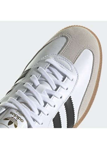 Белые демисезонные кроссовки samba decon adidas