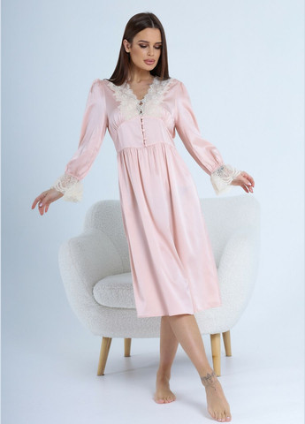 Ночная рубашка платье шелк Прованс L Розовый Silk Kiss (285716659)