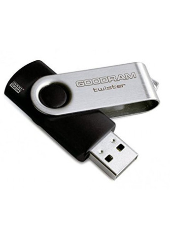 USB флеш накопичувач (UTS20080K0R11) Goodram 8gb twister black usb 2.0 (268141055)