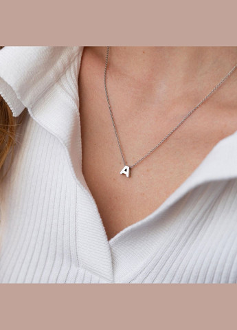 Серебряное колье с буквой А 1105 А 45 Oniks (264392729)