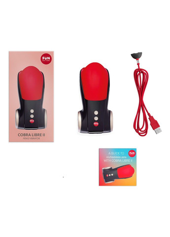 Мастурбатор для головки пениса COBRA LIBRE II black/red, 2 мотора, игра без рук Fun Factory (314871675)