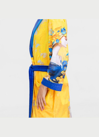 Халат жіночий з плюшевого велюру ексклюзивний Ukrainian heart 18307 L-XL FlexDress (336766985)