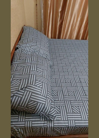 Простирадло на резинці Бязь Gold 200х180х20 см + наволочки 50х70 см 2 шт Коричневий (П4К-les-rezinka-003-03 50х70) No Brand (315734289)