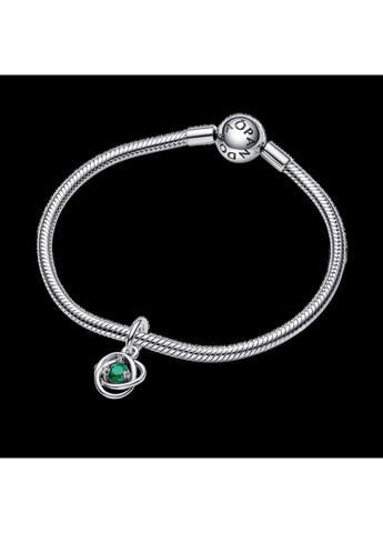 Срібний шарм Пандора "Зелене коло вічності" 793125C05 Kabluchka (355346525)