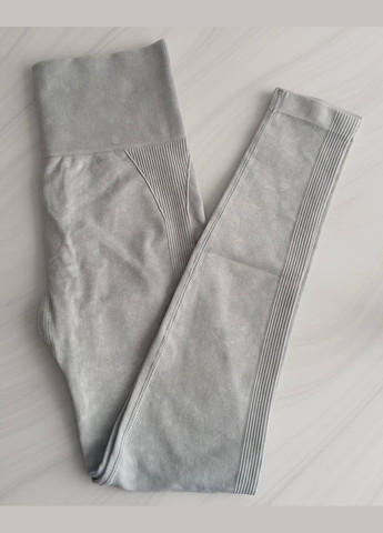 Светло-серые эгинсы для фитнеса, зала с эффектом пуш-ап – имитация джинса No Brand