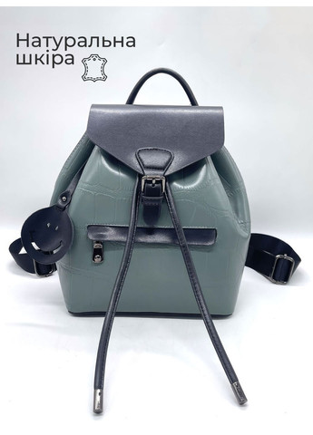 Жіночий шкіряний рюкзак сумка / модний міський рюкзак з натуральної шкіри 9420 Зелений 72134 OnePro (293154158)