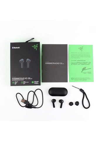 Беспроводные Bluetooth наушники Hammerhead True WL Mic с кейсом (Black) Razer (332637027)