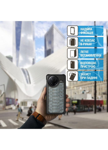 Накладка ExBacker Python Scales для Xiaomi Poco F7 Pro Сірий (79875) Stenk (362376306)