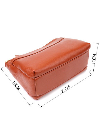 Женская сумка из натуральной кожи с формоустойчивым дном 22983 Коричневый Vintage (356452080)