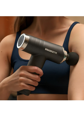 Массажный вибрационный пистолет аккумуляторный с регулировкой скорости насадками 4 штуки 1800 мАч 3200 об/мин (480661-Prob) Unbranded (339974091)