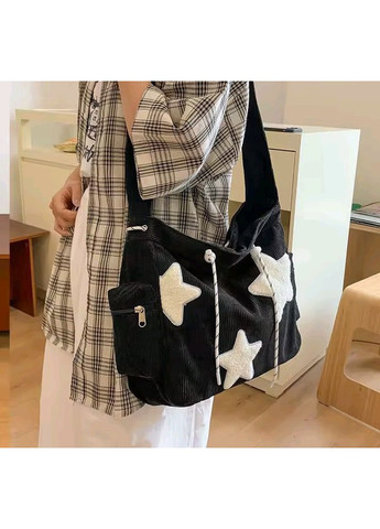 Розовая молодежная вельветовая сумка через плечо, сумка для обучения с белыми звездочками I+M Naturkosmetik (365963641)