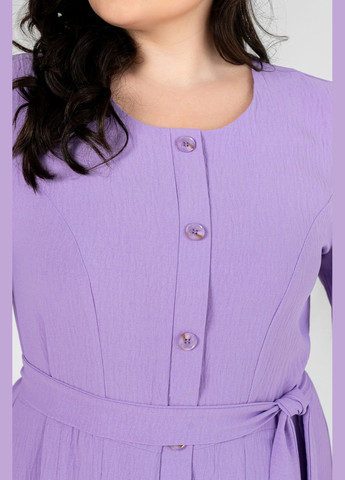 Сиреневое повседневный платье близлежащего силуэта из американского крепа втачной рукав декорировано пуговицами all posa (ap101900p) A'll Posa