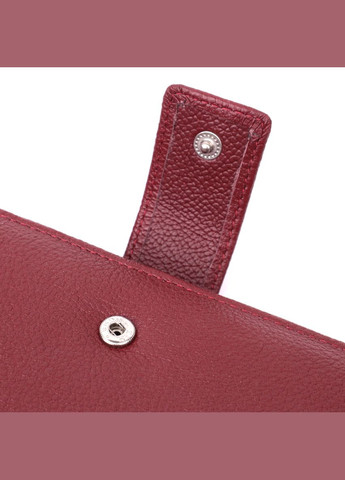 Жіночий гаманець на чотири відділення для купюр із натуральної шкіри із монетницею 22550 Бордовий st leather (306881610)