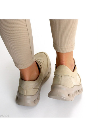 Замшевые кроссовки Helen бежевые (360389542)