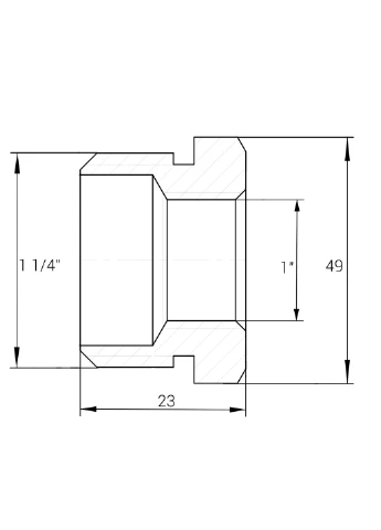 Футорка 1 1/4″х1″ВЗ никелированная А0712А(нк) VA (336385082)