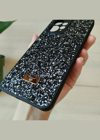 Чохол на xiaomi redmi Note 12 4g силіконова жіноча накладка блискуча Diamond shine чорний No Brand (302238406)