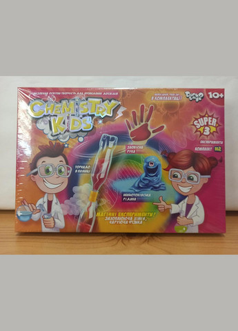Набор для опытов по химии "Chemistry Kids" на украинском языке, в коробке 3,5x20x28 Danko Toys (294909482)