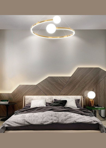 Люстра світлодіодна підвісна LED світильник для квартири на стелю лед 26866 Латунь 40-150х60х60 см. Sunnysky (364502208)