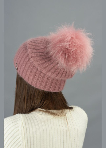 Женская вязаная шапка с отворотом и бубоном Пеппи Braxton (325403880)