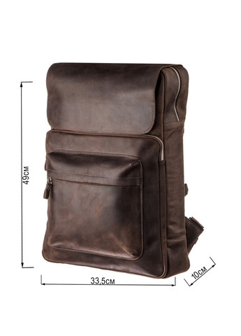 Чоловічий шкіряний рюкзак з кишенею для ноутбука SHVIGEL коричневий (sku_15307) No Brand (329860274)