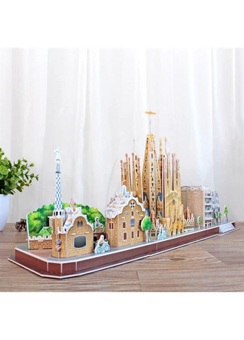 3D пазл CubicFun City Line Барселона (MC256h) Cubic Fun (331297051)