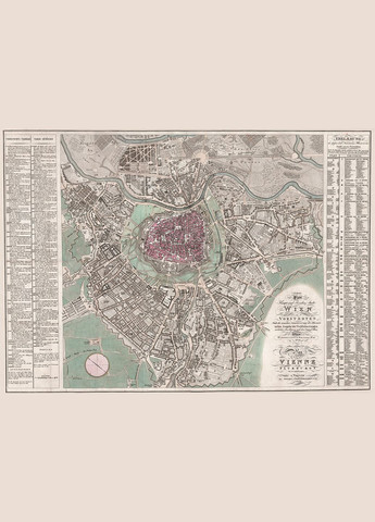 Пазл Карта Вены 1824, 1000 элементов () Piatnik PT-559440 (328395293)