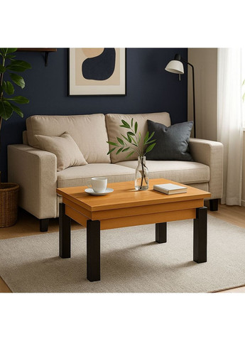 Стол-трансформер B-Fly 900x510x600 Ольха темная/Венге ноги (TB09232300430) Art In Head (350613857)