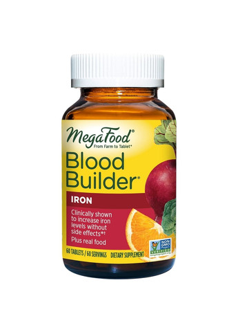 Вітаміни та мінерали Blood Builder, 60 таблеток MegaFood (293417016)
