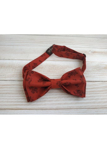 Красная галстук бабочка с розочками с нагрудным платком Major Style (366036905)