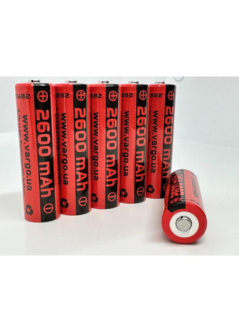 Аккумулятор 18650 Liion 3.7V 2600mAh VARGO (311198756)