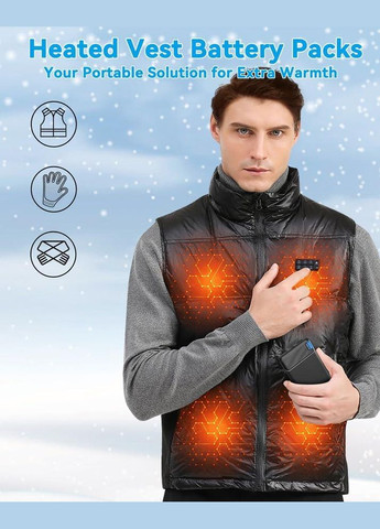 Набор Power Bank USB C с быстрой зарядкой 10000mAh 2 шт Черный с белым No Brand (316456066)