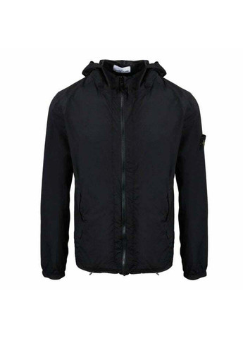 Черная демисезонная куртка 43831 nylon-tc packable lightweight hood jacket Stone Island