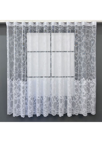Тюль жакард № 1523т Арка на кухню колір білий 300х160 см (53-0013) VR-Textil (325861964)