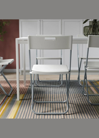 Складний стілець ІКЕА GUNDE Білий (60217799) IKEA (267898807)