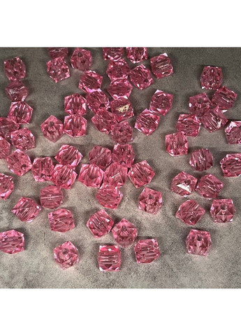 Акриловые Бусины КУБ (граненый) - D 10 мм, цвет -розовый, арт 018295, уп ~25 грамм (97-100 шт) No Brand (334343794)