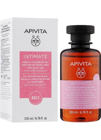 Нежный очищающий гель для интимной гигиены с ромашкой и прополисом Intimate 300ml (123871-33651880) Apivita (368640034)