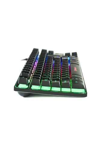 Клавиатура Gaming 8710 TKL Backlit Ukr Black, 87 клавиш, компактная, мембранные переключатели Real-El (354729158)