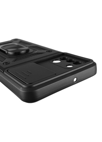 Чехол для Galaxy A31 (SM-A315F) бронированный с кольцом со шторкой на камеру на самсунг а31 чёрный rg1 Samsung (366022156)