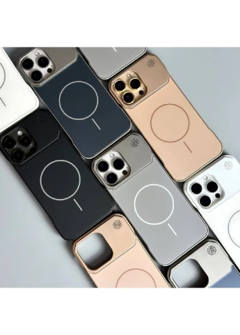 Чохол Glass Matte Aromatherapy Metal Magnetic для iPhone 15 Pro Grey No Brand (382767640)