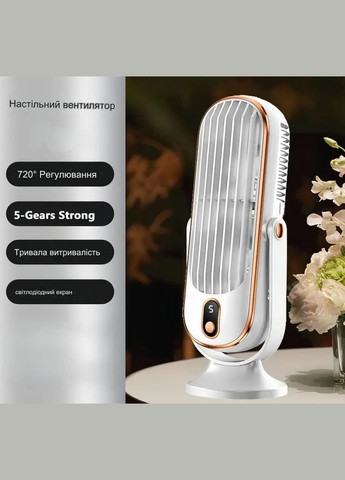 Настільний колонний вентилятор ZB20PROB білий 26см від USB No Brand (317969515)