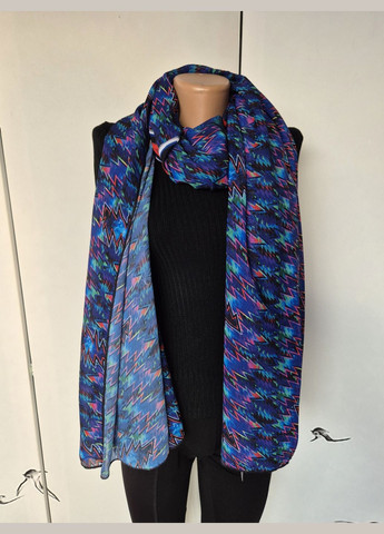 Палантин жіночий в різнокольорові зигзаги 198х138 см No Brand (327430571)