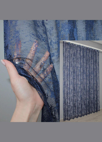 Тюль мармурова жакардова в зал Гардіна Шоколад 300x270 см (tul-1400т-5-05) No Brand (306633033)