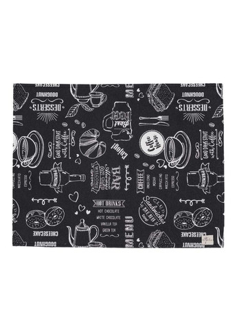 Серветка на стіл Breakfast black 35х45 см Чорно-білий Прованс (372806257)