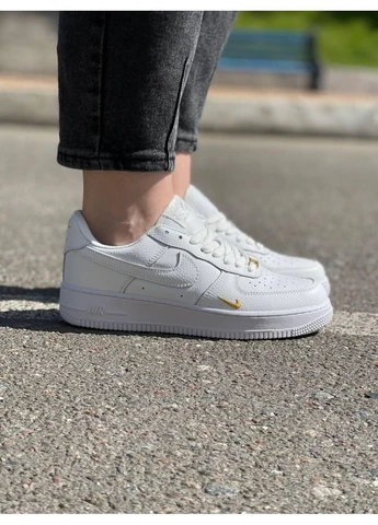 Белые демисезонные кроссовки мужские nike air force white найк аир форс белые No Brand