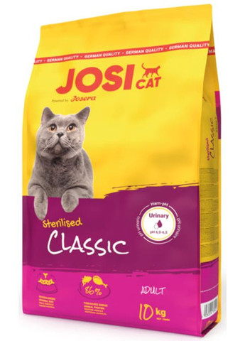 Sterilised Classic для стерилизованных кошек (32/10), 10 кг JosiCat (280951510)