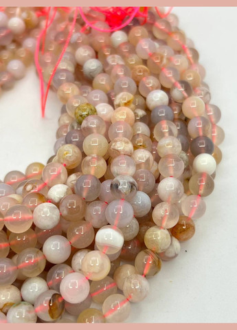 Розовый агат на нити без застежки 8 мм 40 см No Brand (327071986)