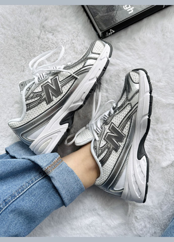 Кроссовки женские и мужские New Balance 740v2 White Silver Black | Нью Беланс 740 белые No Brand белые демисезоны (341264124)