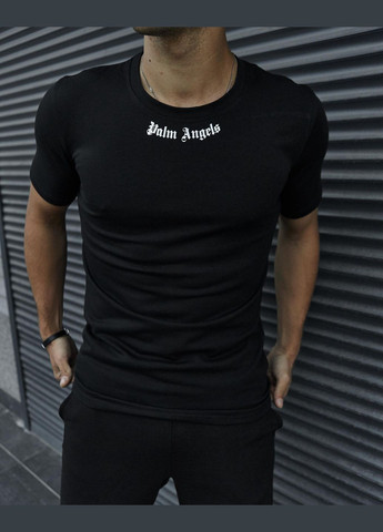 Черная базовая футболка с лого⚡️ Luna